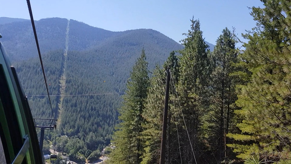 Over the first hill then the real climb starts - Silver Mountain Bike Park